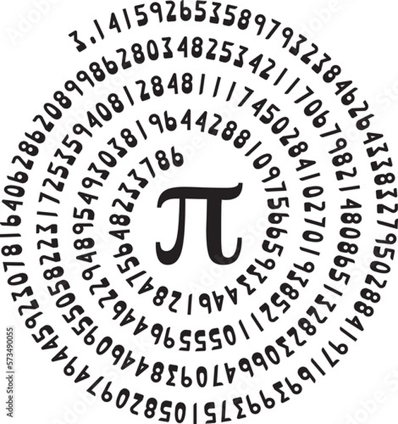 Obraz Pi day Spiral, Pi Day Clipart