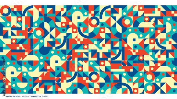 Fototapeta Abstract flat colorful mosaic background