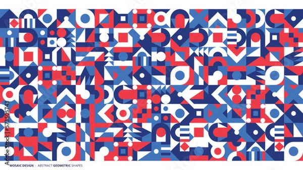 Obraz Abstract flat colorful mosaic background