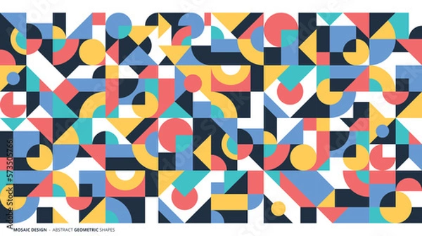 Fototapeta Abstract flat colorful mosaic background