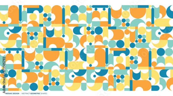 Fototapeta Abstract flat colorful mosaic background