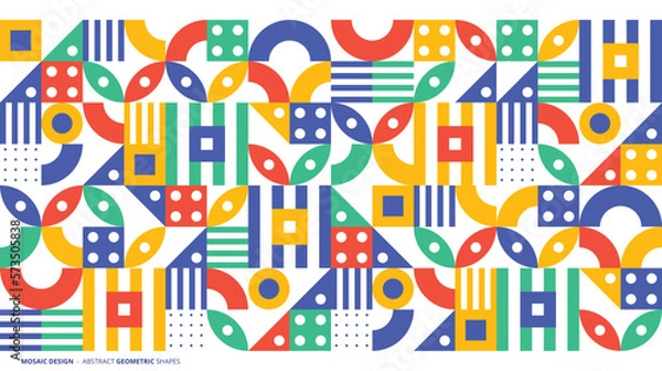Obraz Abstract flat colorful mosaic background
