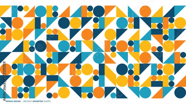 Obraz Abstract flat colorful mosaic background