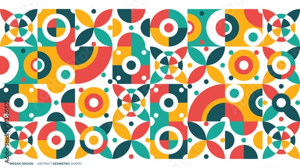 Obraz Abstract flat colorful mosaic background