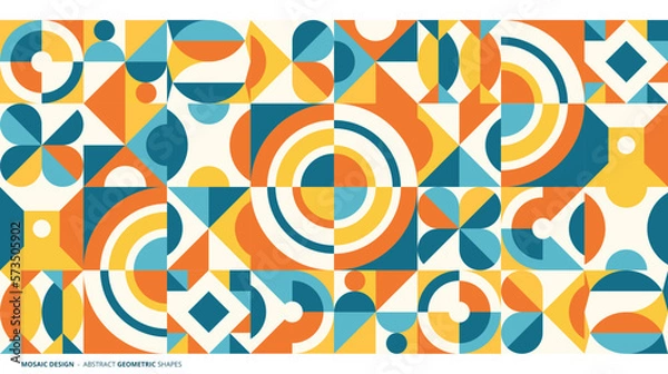 Fototapeta Abstract flat colorful mosaic background