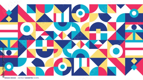 Fototapeta Abstract flat colorful mosaic background