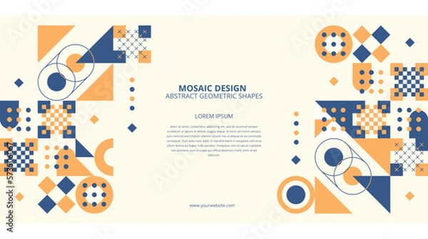 Fototapeta Abstract flat colorful mosaic background