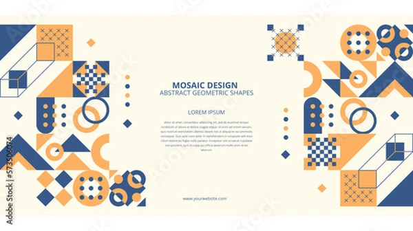 Fototapeta Abstract flat colorful mosaic background