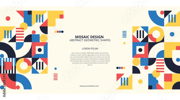 Obraz Abstract flat colorful mosaic background