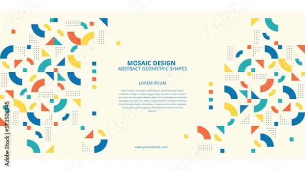 Obraz Abstract flat colorful mosaic background