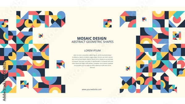 Fototapeta Abstract flat colorful mosaic background