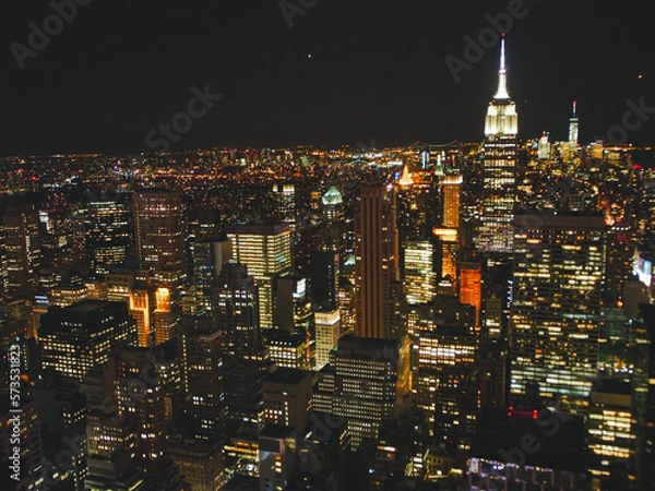 Fototapeta ニューヨーク　トップオブザロックの夜景
