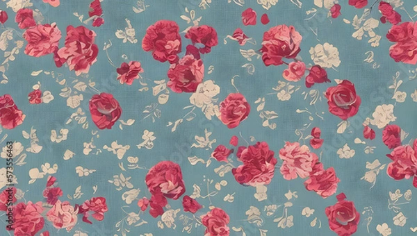 Obraz アンティーク生地の背景　ビンテージ　壁紙