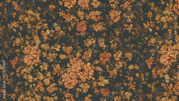 Obraz アンティーク生地の背景　ビンテージ　壁紙