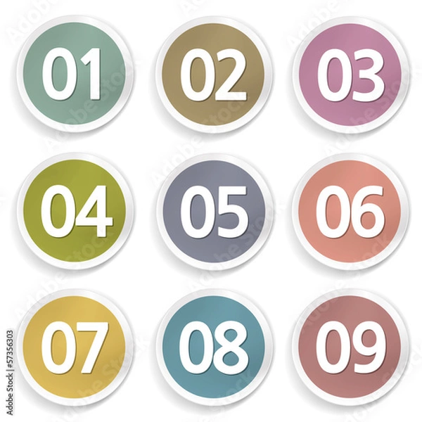 Obraz number buttons