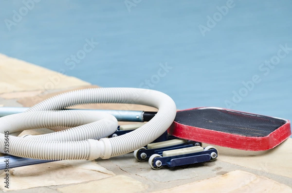 Obraz Cleaning the pool some more