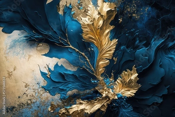 Obraz Abstract wallpaper texture oilpaint made with generative ai
