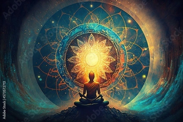 Obraz The Philosophy of Buddha. Generative AI.