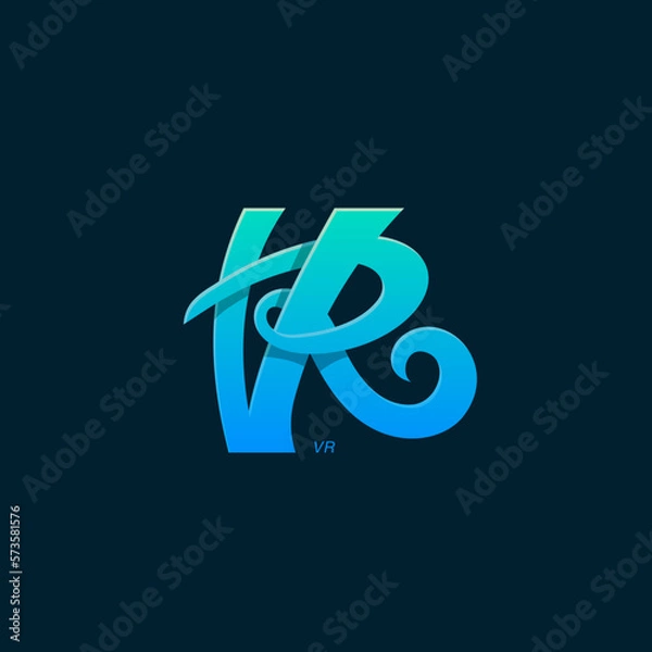 Obraz Abstract VR Letter Logo