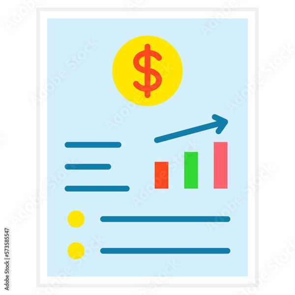 Fototapeta Document Sticker Icon