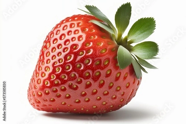 Fototapeta Strawberry Isolated on White, Generative AI