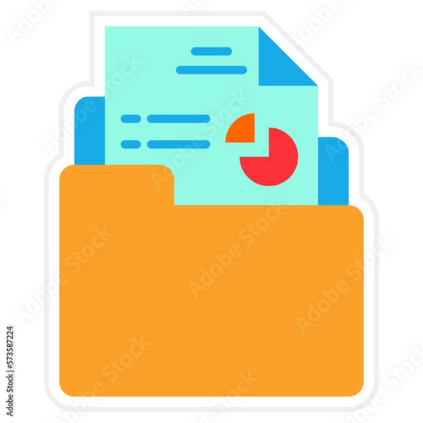 Fototapeta Folder Sticker Icon