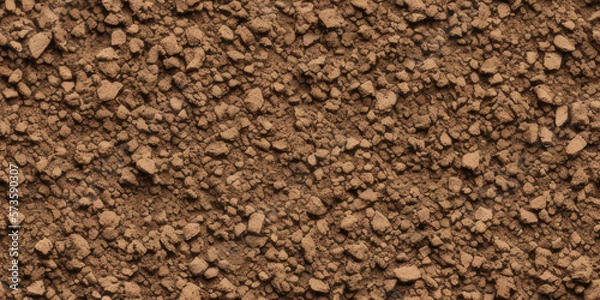 Fototapeta soil ground seamless texture, pattern background (created with Generative AI)