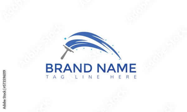 Obraz Creative Cleaning Concept Logo Design Template