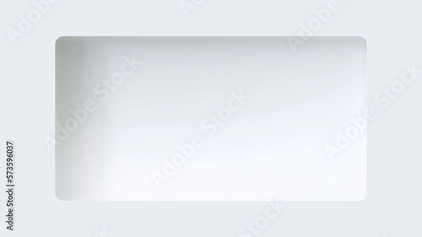 Fototapeta 長方形の穴がある余白の広い白い3D背景テンプレート素材