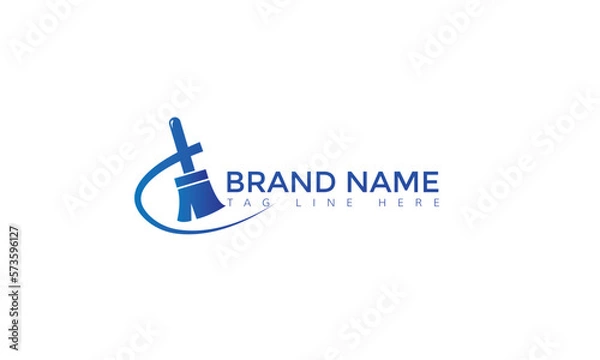 Obraz Creative Cleaning Concept Logo Design Template