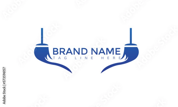 Obraz Creative Cleaning Concept Logo Design Template