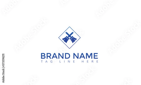 Obraz Creative Cleaning Concept Logo Design Template