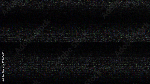 Fototapeta Glitch noise static television VFX. Visual video effects stripes background, CRT tv screen no signal glitch effect
