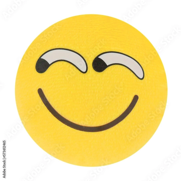 Fototapeta Cutout of an isolated emoticon-shaped pillow  with the transparent png
