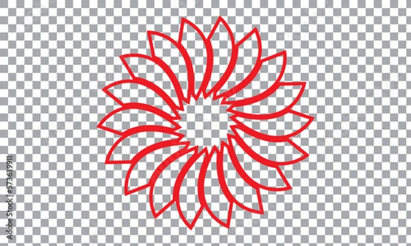 Fototapeta Floral elements vector illustration and flowers