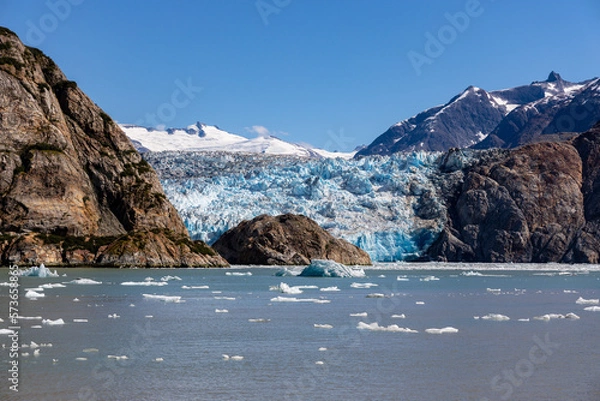 Obraz The South Sawyer glacier near Juneau, Alaska, located within Tracy Arm Fjord.