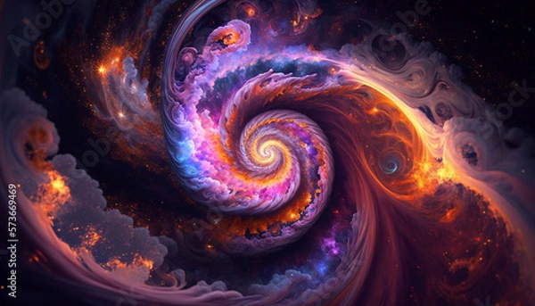 Obraz A colorful abstract spiral background