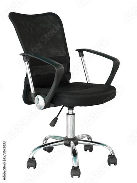Obraz black office chair isolated with clipping path