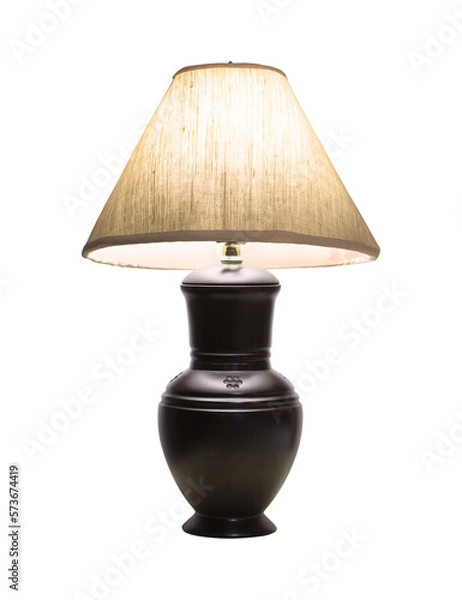 Fototapeta table lamp isolated with clipping path