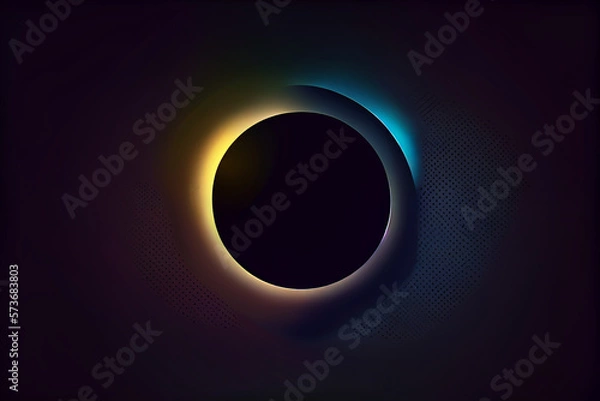 Obraz Abstract background with colorful circles. Generative AI
