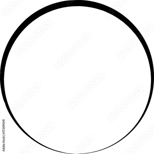 Obraz circle paint stroke grunge design illustration isolated on transparent background 