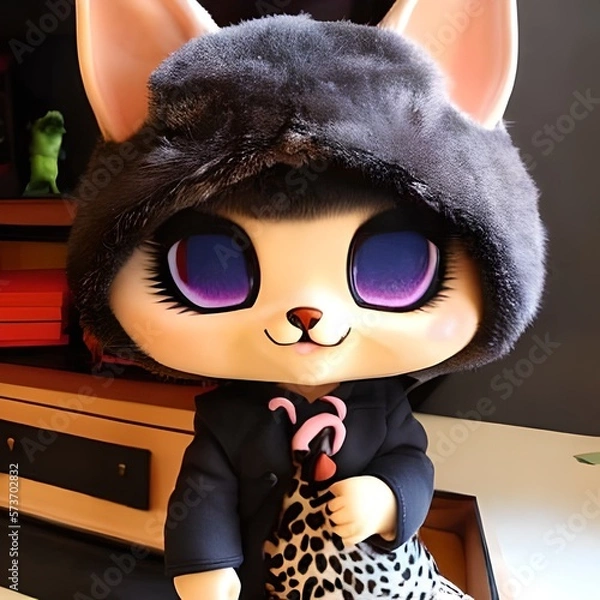 Obraz cat with a cup