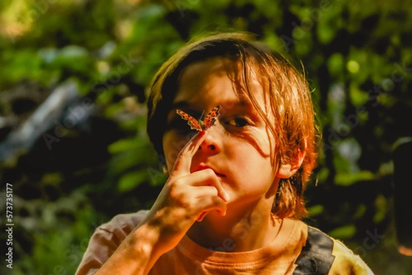 Obraz A Boy and His Butterfly