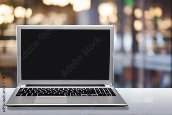 Fototapeta Laptop modern computer with a blank screen