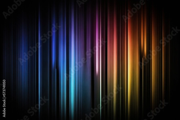 Fototapeta Vertical Light Lines Colors Spectrum, Generative AI