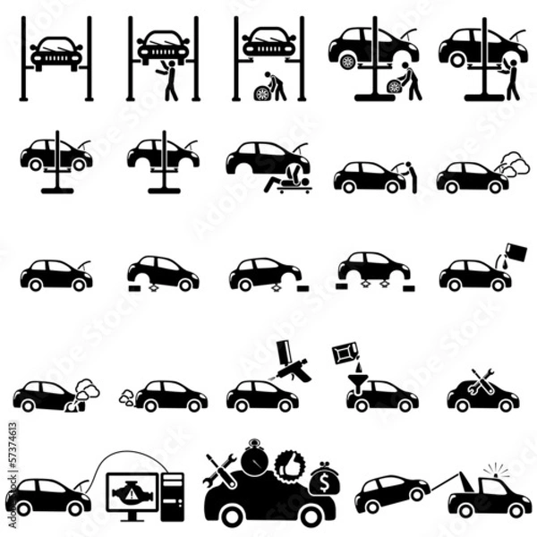 Obraz Auto repair Icons