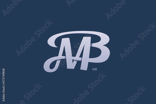 Obraz Letter M and B Monogram Logo Design Vector