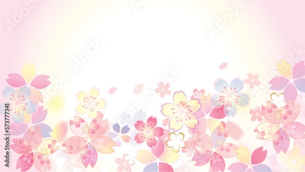 Fototapeta 優しい 桜 背景イラスト