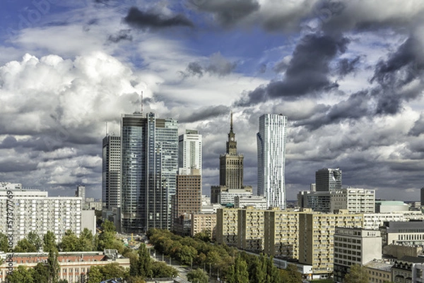 Fototapeta Warsaw downtown