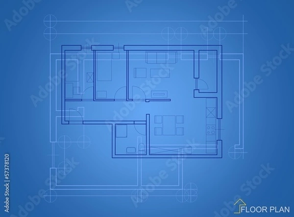 Obraz Architectural Blueprint Background